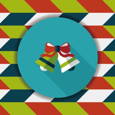 Uzun Gölge, eps10 ile düğün çanı düz simgesi