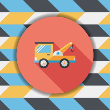 Uzun Gölge, eps10 ile ulaşım çekici düz simgesi