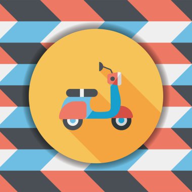 Uzun Gölge, eps10 ile ulaşım scooter düz simgesi