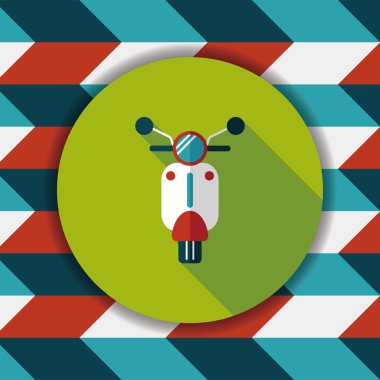 Uzun Gölge, eps10 ile ulaşım scooter düz simgesi