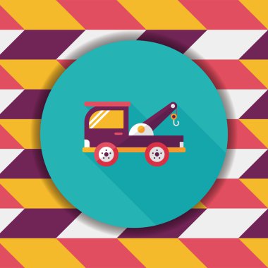 Uzun Gölge, eps10 ile ulaşım çekici düz simgesi