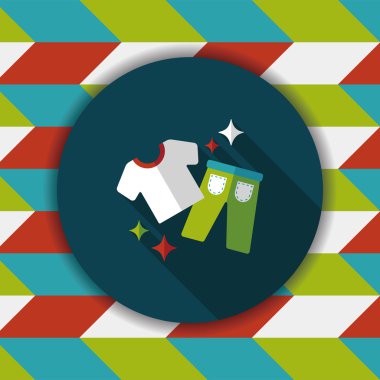 alışveriş giyim uzun gölge, eps10 düz simgesiyle