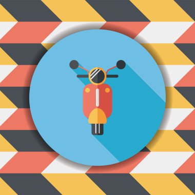 Uzun Gölge, eps10 ile ulaşım scooter düz simgesi