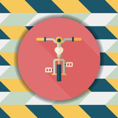 Uzun Gölge, eps10 ile ulaşım Bisiklet düz simgesi