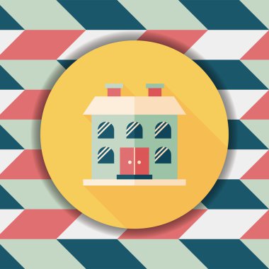 Bina uzun gölge, eps10 düz simgesiyle