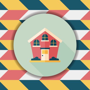 Bina uzun gölge, eps10 düz simgesiyle