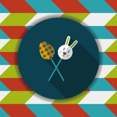 Uzun Gölge, eps10 Paskalya lolipop düz simgesiyle