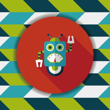 Uzun Gölge, eps10 robot düz simgesiyle