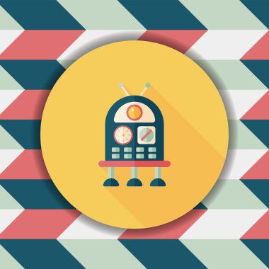 Uzun Gölge, eps10 robot düz simgesiyle