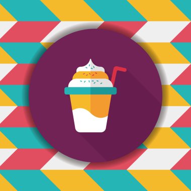 Uzun Gölge, eps10 dondurma düz simgesi