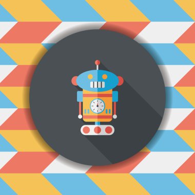 Uzun Gölge, eps10 robot düz simgesiyle