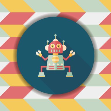 Uzun Gölge, eps10 robot düz simgesiyle