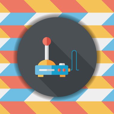 Joystick uzun gölge, eps10 düz simgesiyle