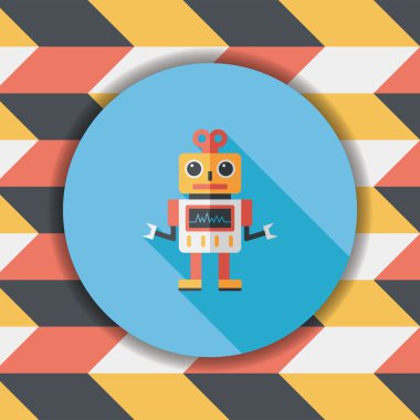 Uzun Gölge, eps10 robot düz simgesiyle