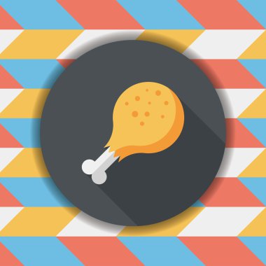 Uzun Gölge, eps10 ile tavuk bacakları düz simgesi