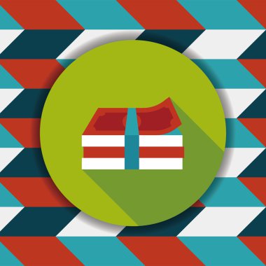 Uzun Gölge, eps10 ile kağıt para düz simgesi