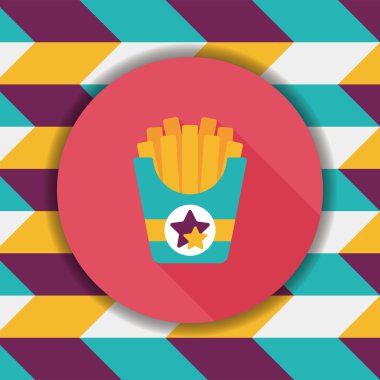 Uzun Gölge, eps10 patates kızartması düz simgesiyle