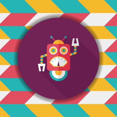 Uzun Gölge, eps10 robot düz simgesiyle