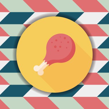 Uzun Gölge, eps10 ile tavuk bacakları düz simgesi