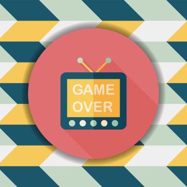 Uzun Gölge, eps10 TV oyun düz simgesiyle