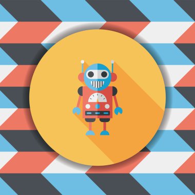 Uzun Gölge, eps10 robot düz simgesiyle