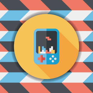 Uzun Gölge, eps10 ile el oyun konsolları düz simgesi