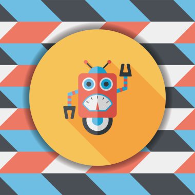 Uzun Gölge, eps10 robot düz simgesiyle