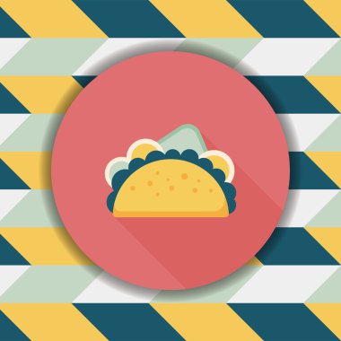 sandviç uzun gölge, eps10 düz simgesiyle