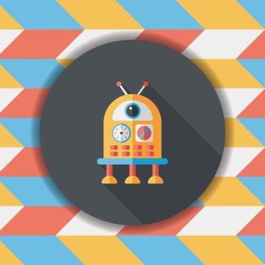 Uzun Gölge, eps10 robot düz simgesiyle