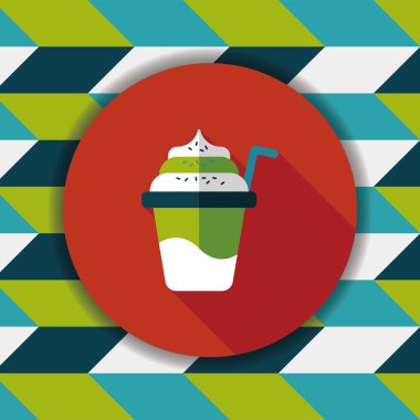 Uzun Gölge, eps10 dondurma düz simgesi