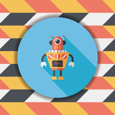 Uzun Gölge, eps10 robot düz simgesiyle