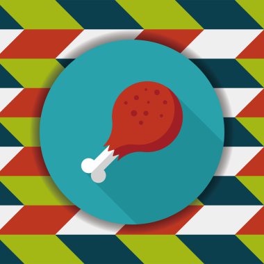 Uzun Gölge, eps10 ile tavuk bacakları düz simgesi