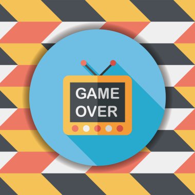 Uzun Gölge, eps10 TV oyun düz simgesiyle