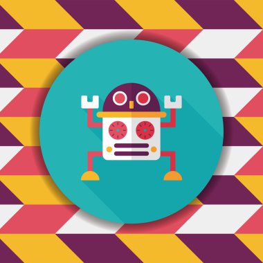 Uzun Gölge, eps10 robot düz simgesiyle