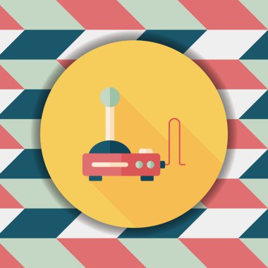 Joystick uzun gölge, eps10 düz simgesiyle