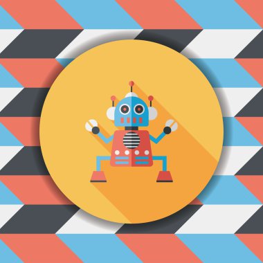 Uzun Gölge, eps10 robot düz simgesiyle