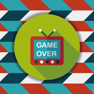 Uzun Gölge, eps10 TV oyun düz simgesiyle