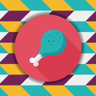 Uzun Gölge, eps10 ile tavuk bacakları düz simgesi