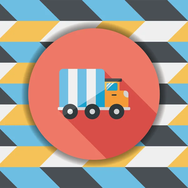 Transportation truck flat icon with long shadow,eps10