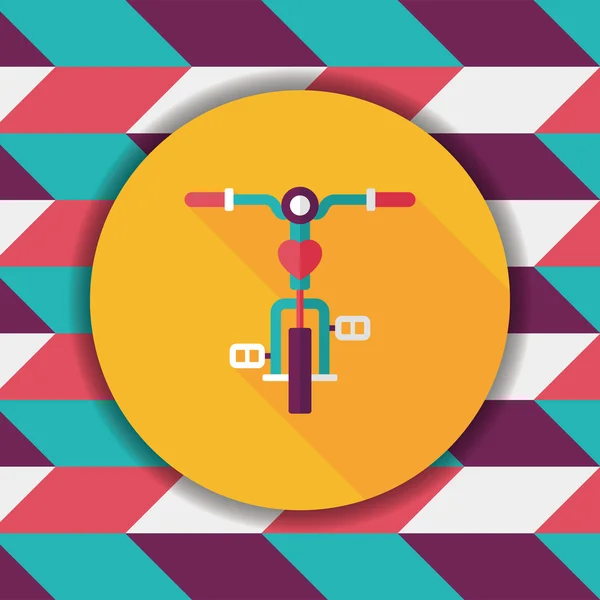 Transportation bicycle flat icon with long shadow,eps10