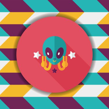 Uzun Gölge, eps10 alanı yabancı düz simgesiyle