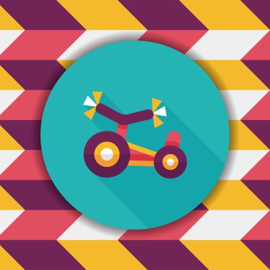 Uzun Gölge, eps10 ile çocuklar bisiklet daha düz simgesi