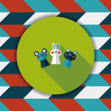 Uzun Gölge, eps10 El kuklası düz simgesi