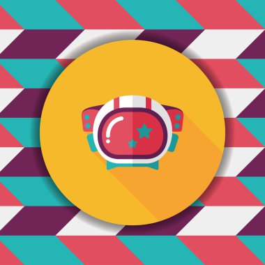 Uzun Gölge, eps10 ile uzay astronot düz simgesi