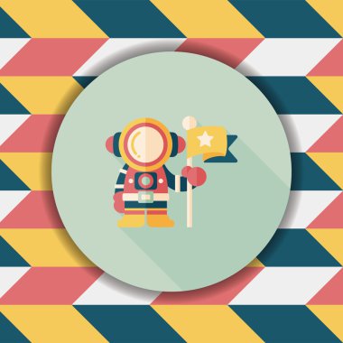 Uzun Gölge, eps10 ile uzay astronot düz simgesi