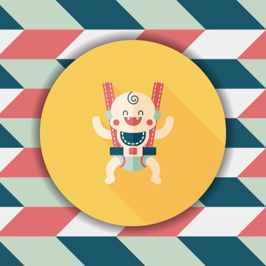 Bebek uzun gölge, eps10 düz simgesiyle