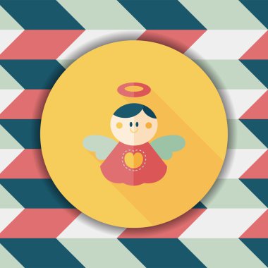 Angel uzun gölge, eps 10 düz simgesi