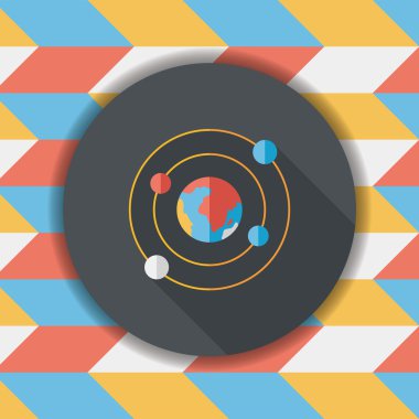 Uzun Gölge, eps10 ile alan gezegen düz simgesi