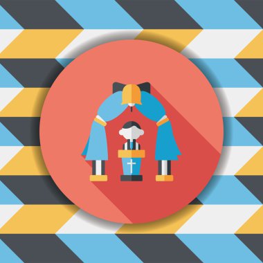 düğün töreni uzun gölge, eps10 düz simgesiyle