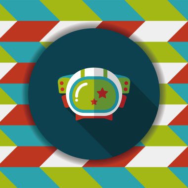 Uzun Gölge, eps10 ile uzay astronot düz simgesi